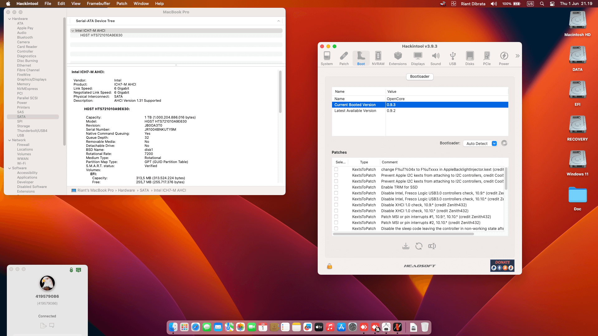 HP Omen 15 DC0020NR [CoffeeLake   Intel UHD 630 + PS2 SMBUS]   OpenCore 1